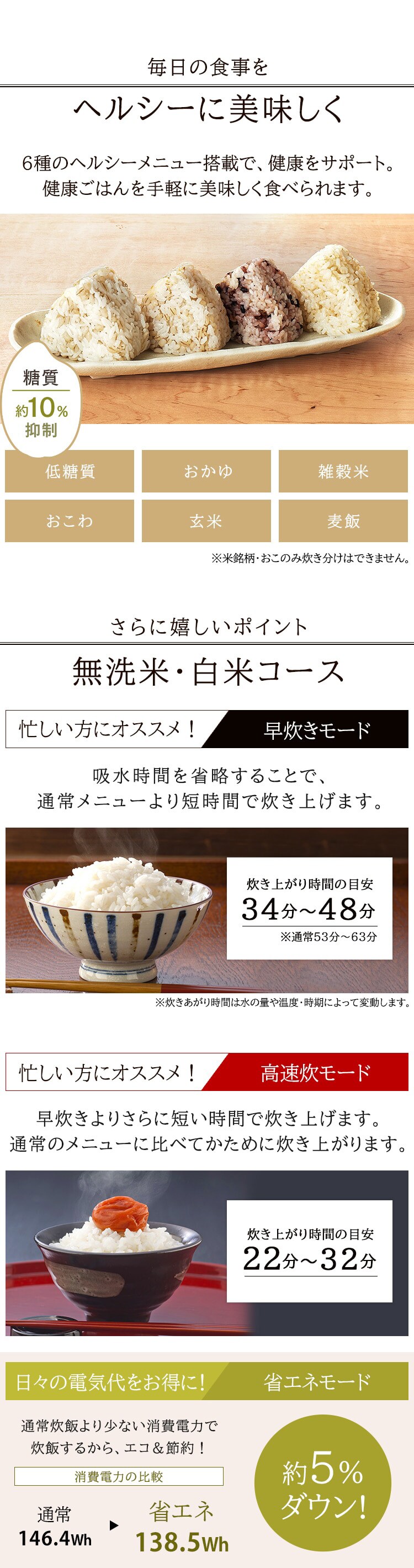 【訳あり】圧力IHジャー炊飯器 3合 RC-PD30-B ブラック4