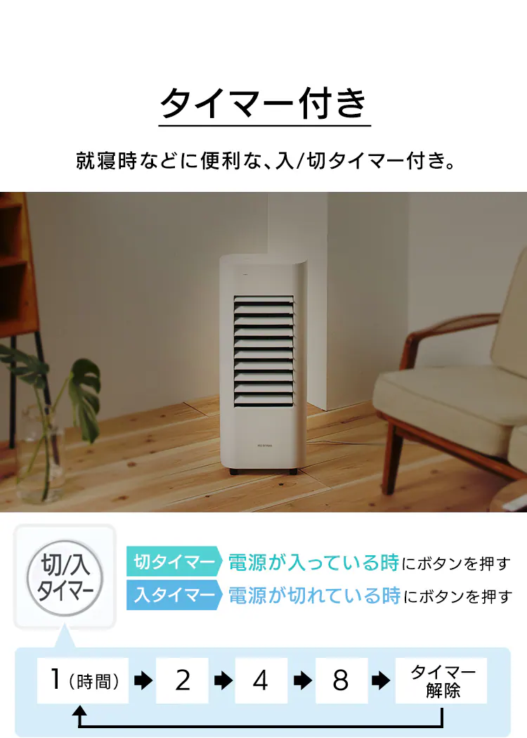 冷風扇 マイコン式 左右オートルーバー リモコン付 ホワイト14