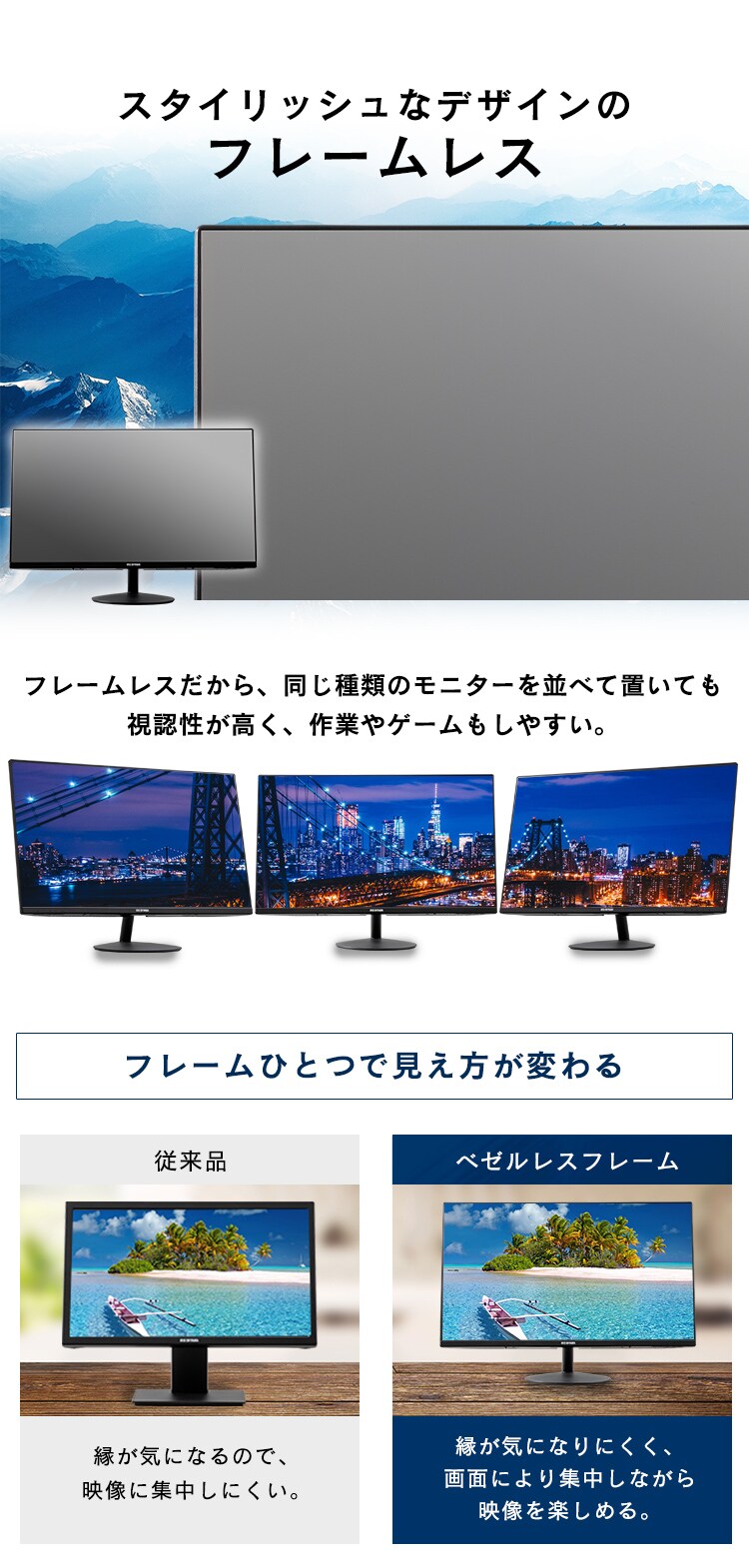【訳あり】液晶ディスプレイ 27インチ ブラック RLD-A27AF-B2