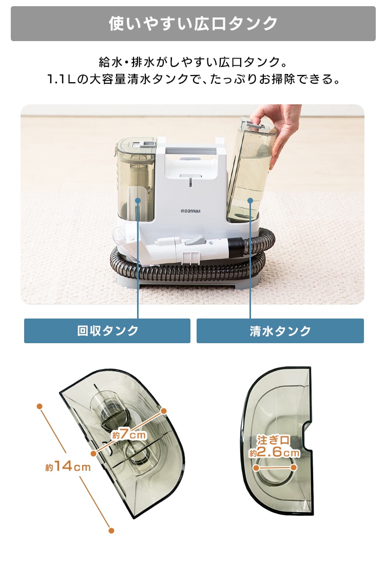 専用洗浄液付き】 リンサークリーナー 自動散水 温水洗浄 RNS-P10-W