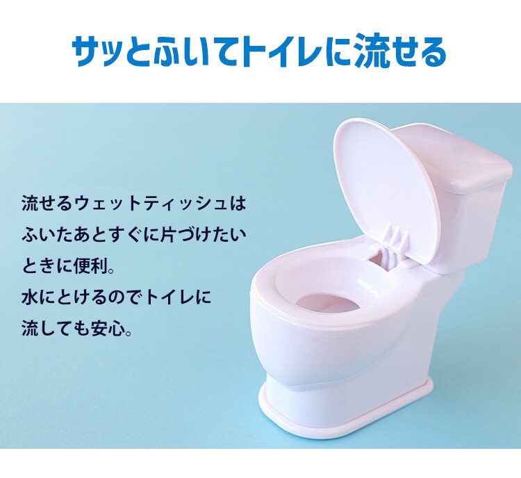 ペット用トイレに流せるウェットティッシュ 70枚入×2P PNWT2P P517410│アイリスプラザ│アイリス