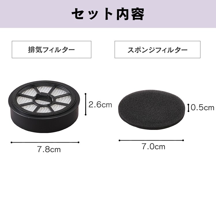 充電式サイクロンスティッククリーナー 別売フィルターセット CEA-FS14 H517423F│アイリスプラザ│アイリスオーヤマ公式通販サイト