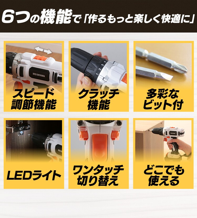  電動ドライバー 10.8V 充電式 本体のみ JCD28-Z4