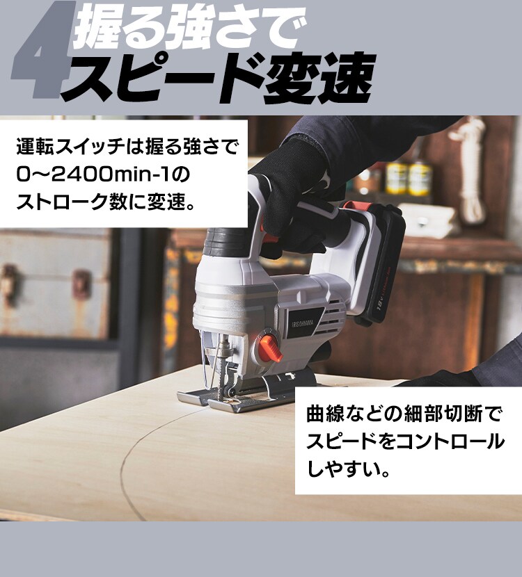  電動ノコギリ 糸のこ ジグソー 18V 充電式 本体のみ JJS181-Z12
