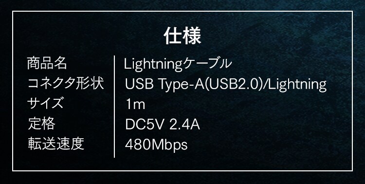 【メール便】高耐久Lightningケーブル 1m ICAL-C10-S シルバー【代引き不可】4