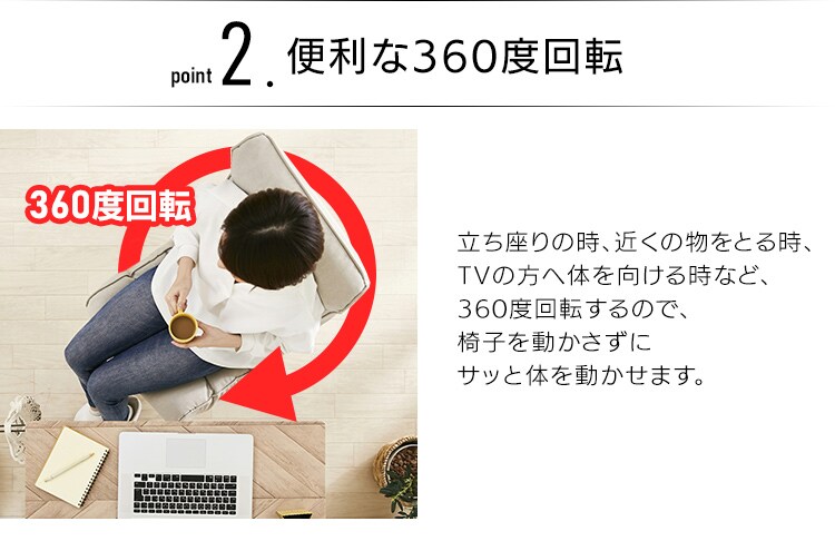 【訳あり】回転ファブリックチェア FAC-K ブルー4