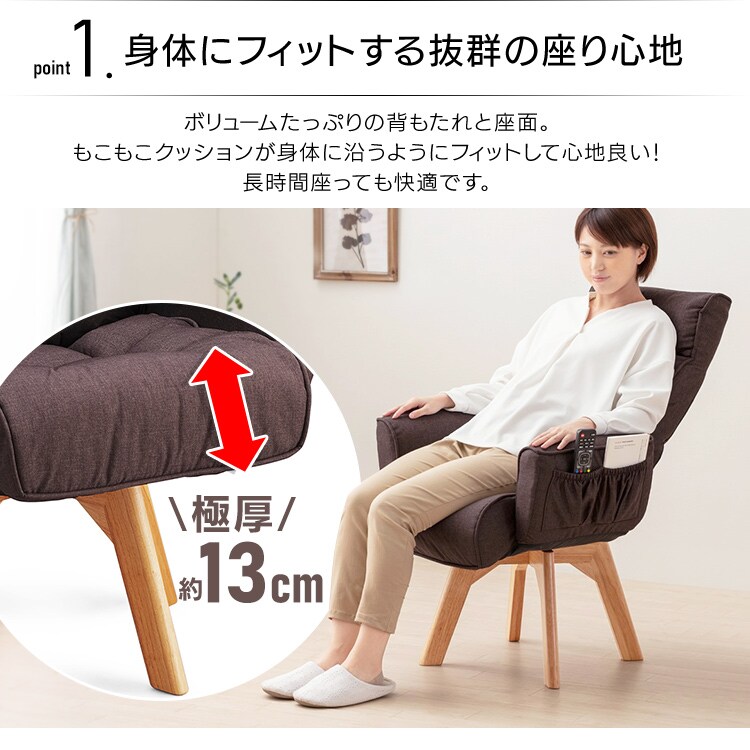 【訳あり】回転ファブリックチェア FAC-KH ブルー3