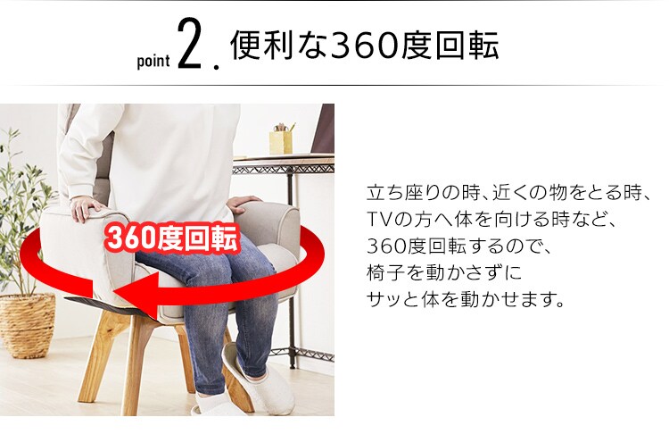 【訳あり】回転ファブリックチェア FAC-KH ブルー4