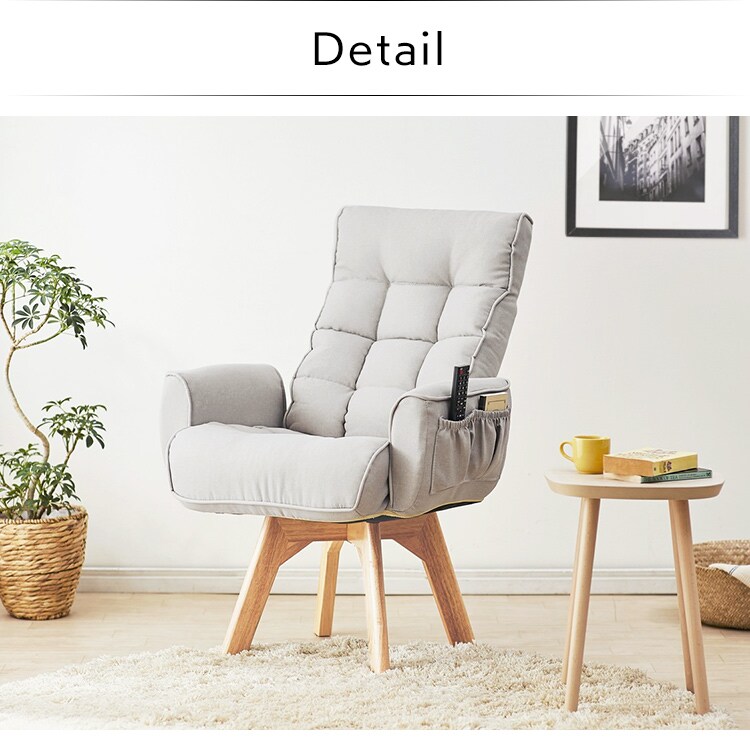 【訳あり】回転ファブリックチェア FAC-KH ブルー8