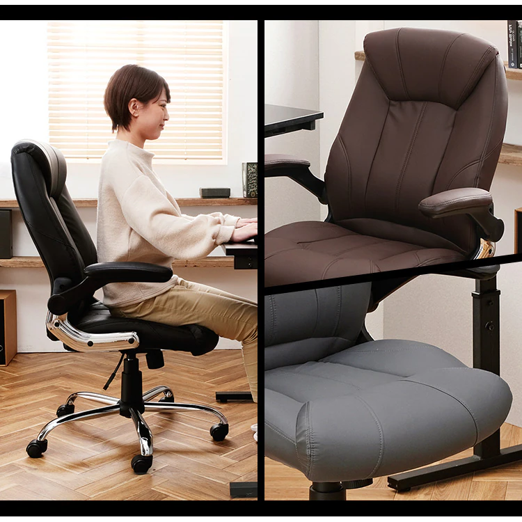 【25%OFF】【訳あり】レザーチェア OFC-LE ブラック1