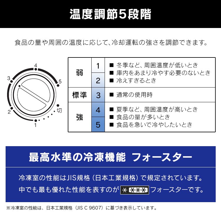 【訳あり】冷凍庫85Lガラス扉  ブラック8