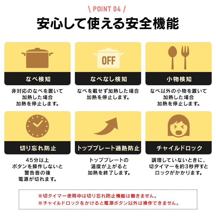 IHクッキングヒーター 2口 4000W IHコンロ 一人暮らし IH調理器 2口IHコンロ ビルトイン PIHD4522B ブラック5