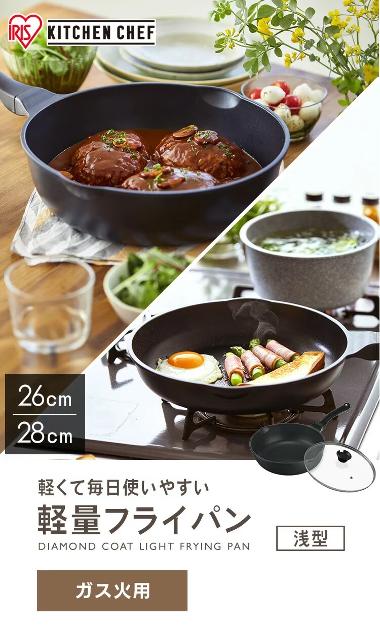 フライパン 26cm ガス火専用 軽量 GVL-F26 0