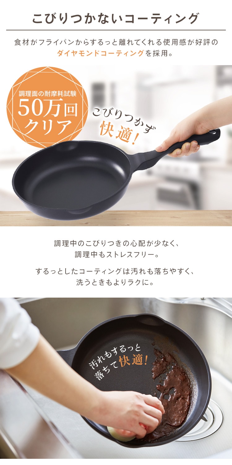 軽量フライパン26cm IVL-F26 H517859│アイリスプラザ│アイリスオーヤマ公式通販サイト