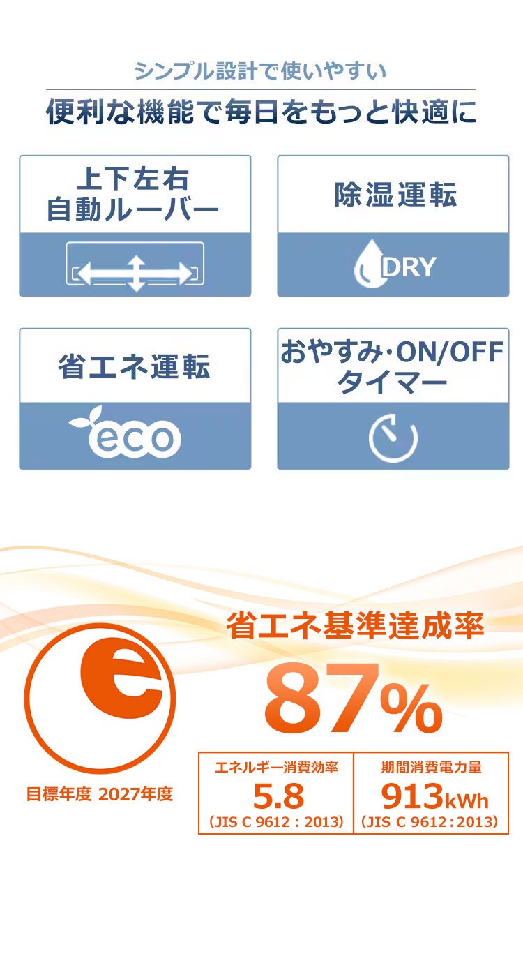 エアコン 10畳 2.8kw 100V対応【代引き不可】1