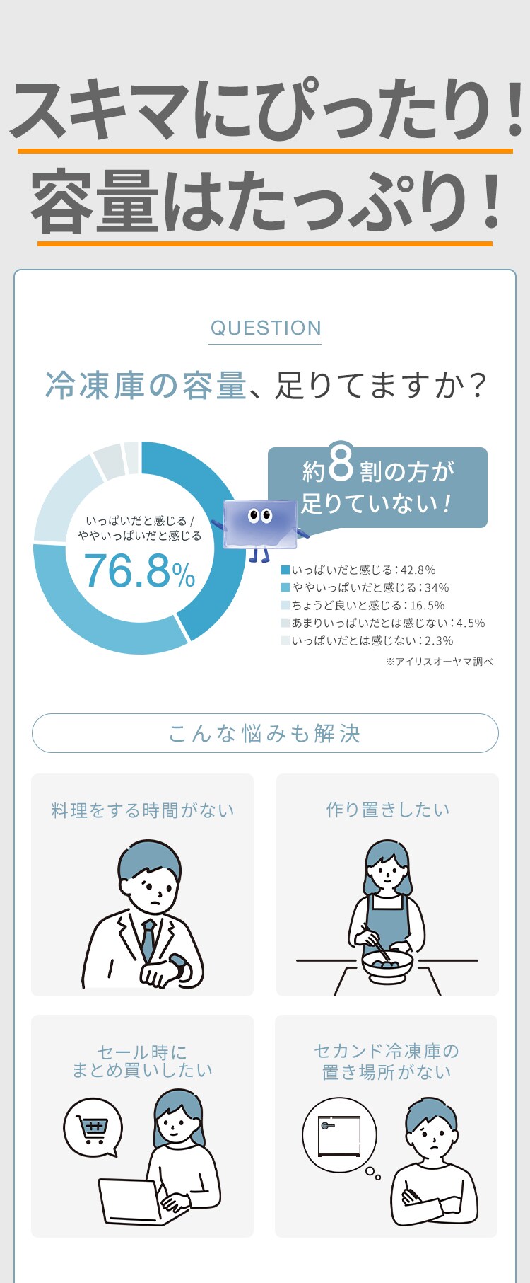 【訳あり】冷凍庫 119L 省エネ 自動霜取り 3
