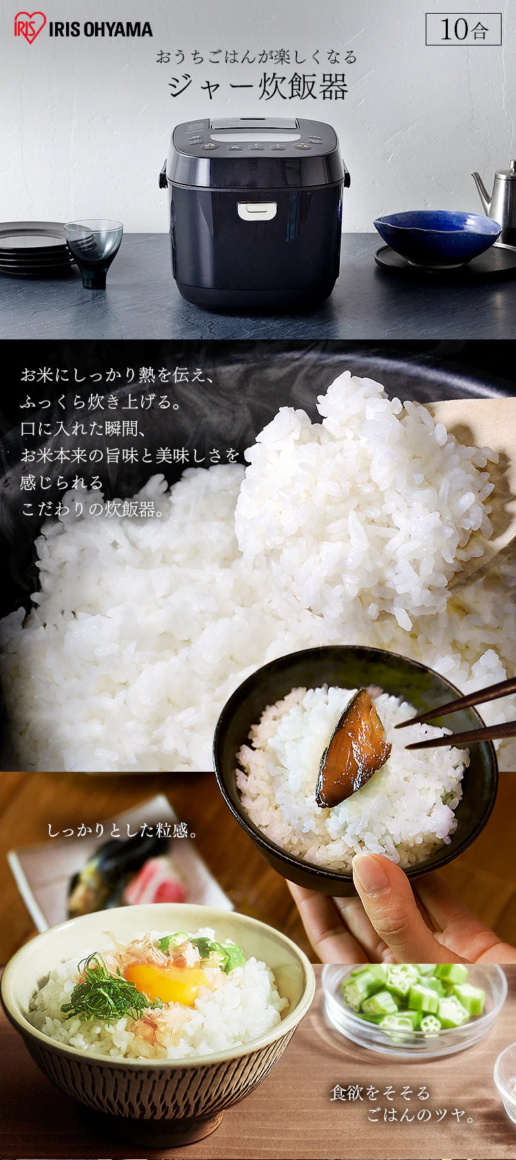 炊飯器 マイコン式 10合炊き 40銘柄炊き RC-ME10-B 極厚火釜 0