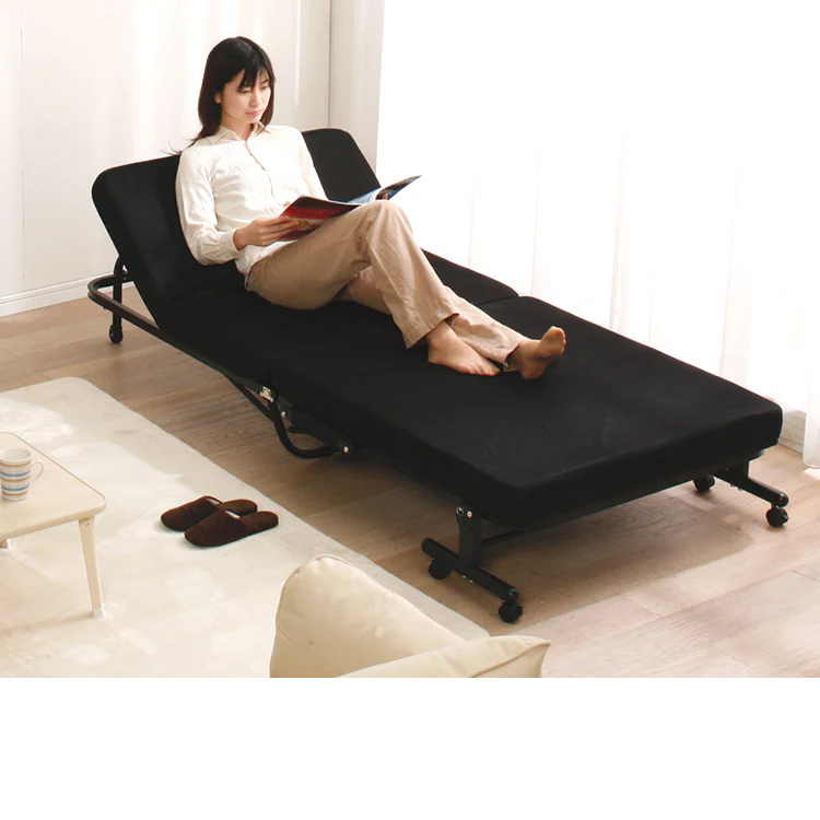 折りたたみベッド シングル OTB-TR ブラック【組立品・14段階リクライニング】4