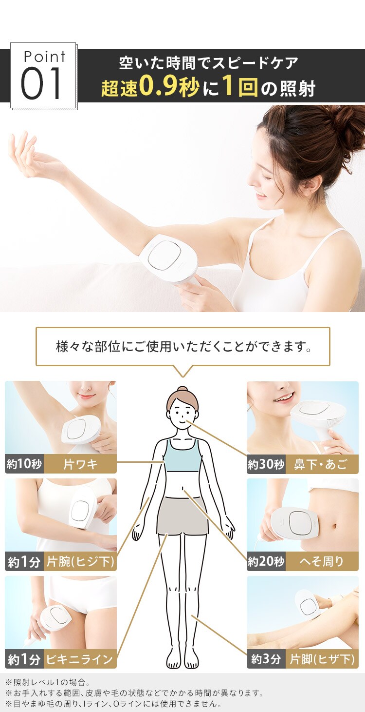 ホームパルスライト式 光美容器 エピレタ モーション プロ EP-0440-W3