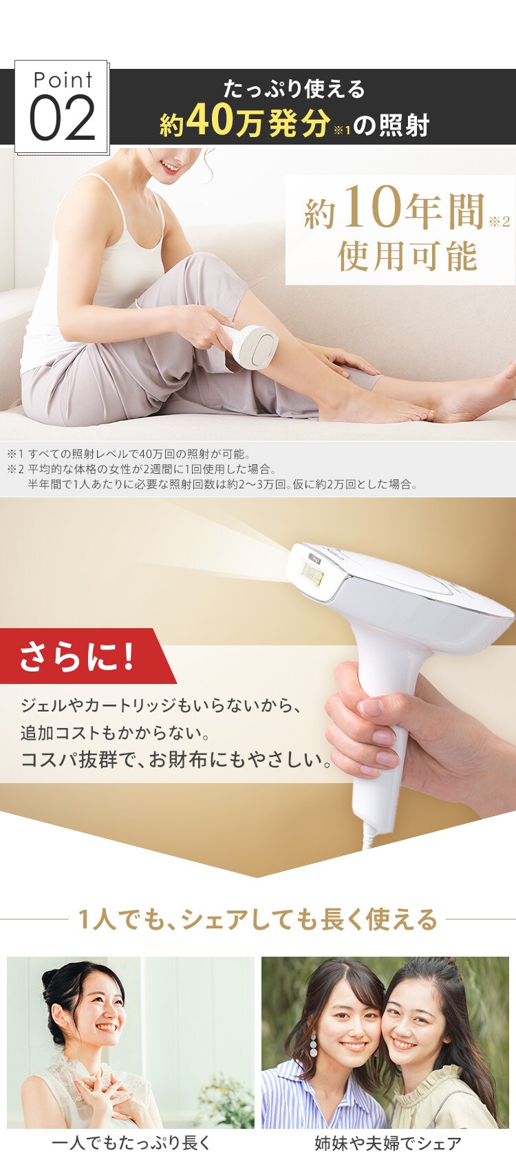 ホームパルスライト式 光美容器 エピレタ モーション プロ EP-0440-W5