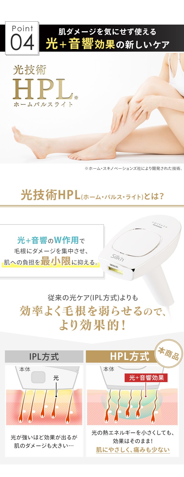 ホームパルスライト式 光美容器 エピレタ モーション プロ EP-0440-W7