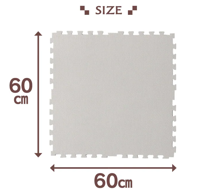 サイズ(9枚敷き詰めると約半畳分)