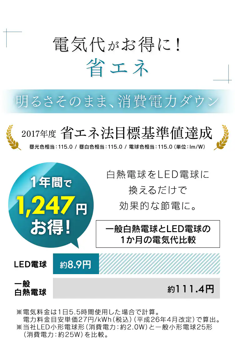 【2個セット】LED電球 E17口金 広配光タイプ 25W形相当 昼光色 密閉形器具対応 LDA2D-G-E17-2T62P11
