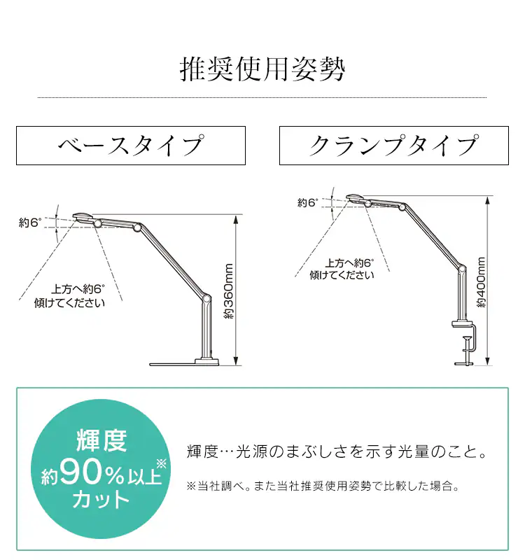 LEDデスクライト 3000lx ベースタイプ LDL-701-W ホワイト6