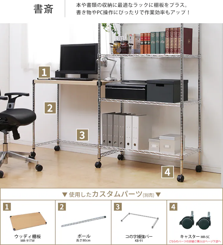 スチールラック 幅91cm メタルラック 5段  SE-918EC メタルシェルフ キャスターあり 6