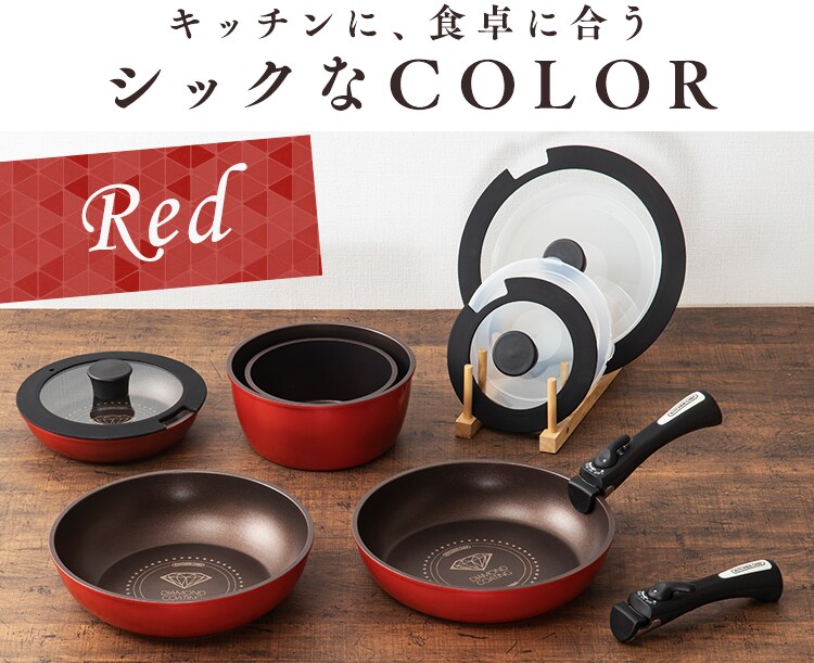 【IH対応】KITCHEN CHEF ダイヤモンドコートパン 12点セット H-IS-SE12 19