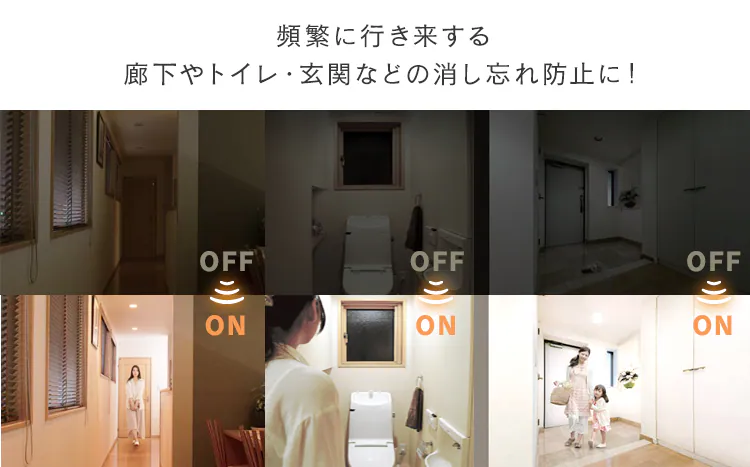 パネルライト 小型 LED 750lm 人感センサー付 昼光色 玄関 廊下 キッチン 洗面所 クローゼット トイレ 物置 照明 SCL-75DMS-LGP11