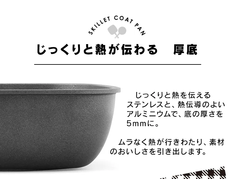 【IH対応】スキレットコートパン 6点セット SKL-SE6S スクエア22