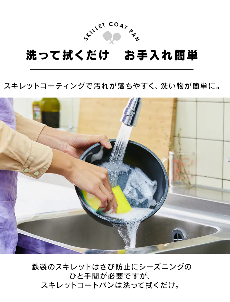 【IH対応】スキレットコートパン 6点セット SKL-SE6S スクエア31