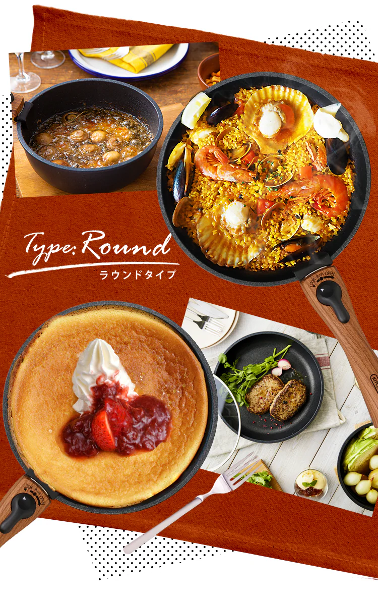 【IH対応】スキレットコートパン 6点セット SKL-SE6S スクエア34