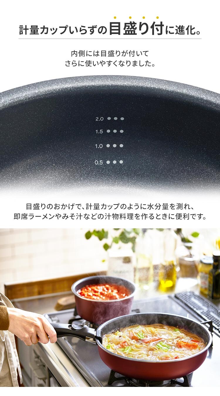 ダイヤモンドコートパンD-plus 26cm IH PDCI-S26F 全3色 2