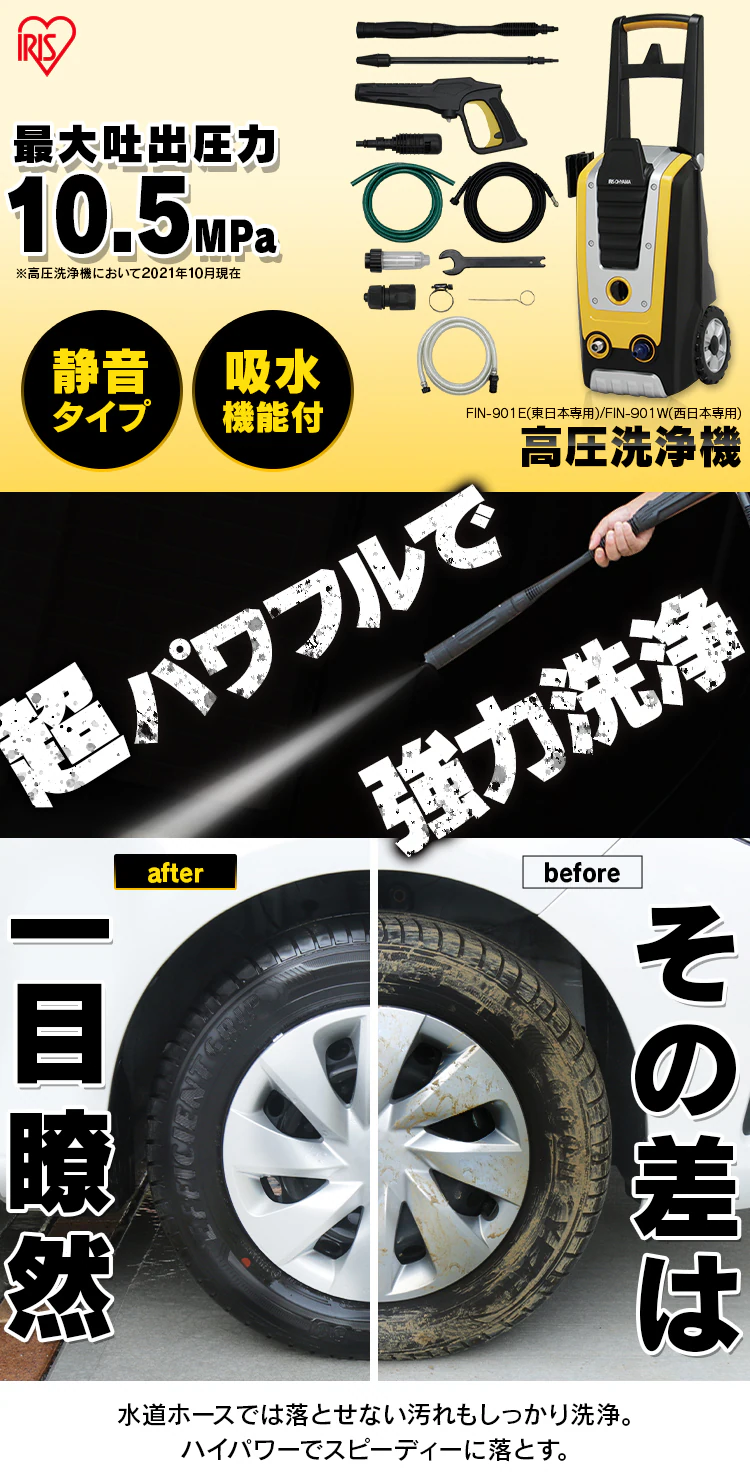 高圧洗浄機 FIN-901W(60Hz 西日本専用)0