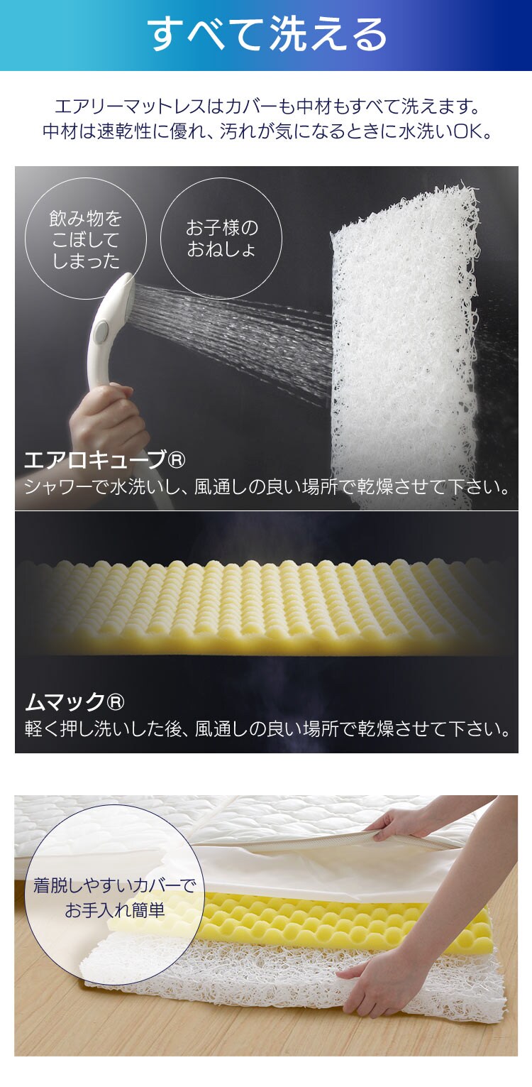 エアリーハイブリッドマットレス ダブル HB90-D12