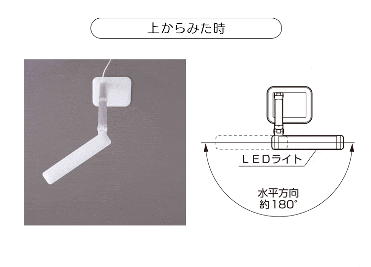 LEDデスクライト 502タイプ ホワイト LDL-50212
