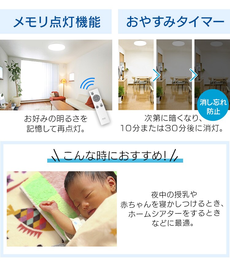 【訳あり】LEDシーリングライト 6畳調光 PZCE-206D　12