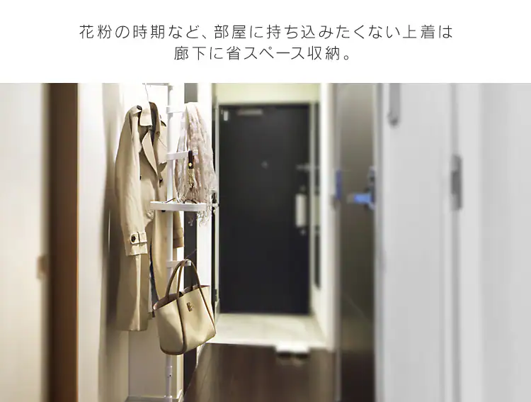 突っ張り棒 ポールハンガー 伸縮 SSP-280 ホワイト10