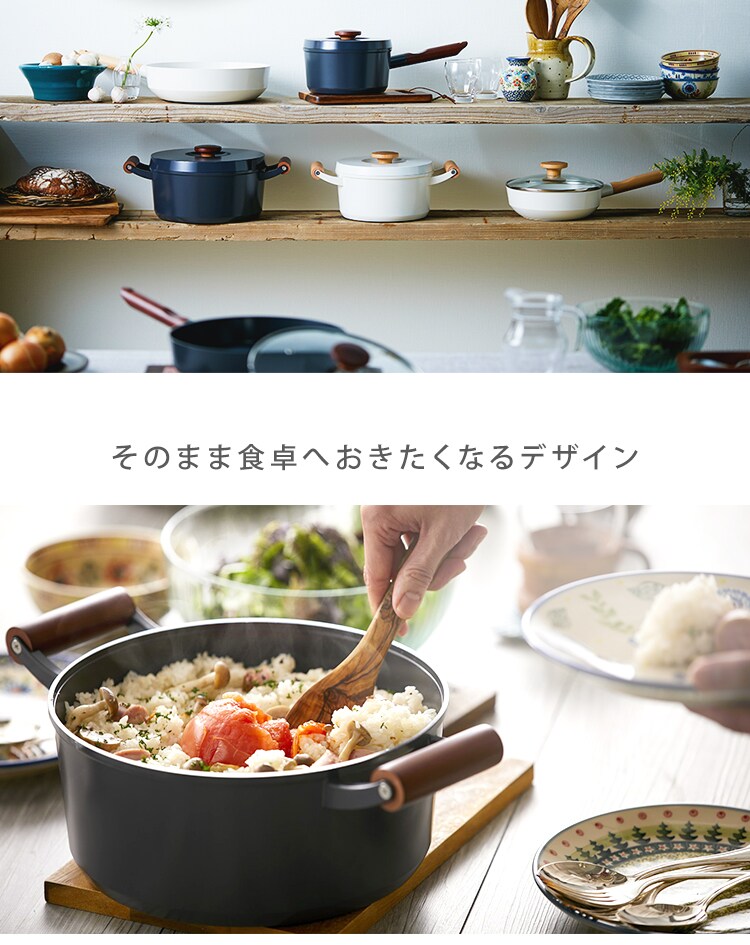 フライパン 10点セット IH/ガス対応 ルオント LUO-SE10W ホワイト3