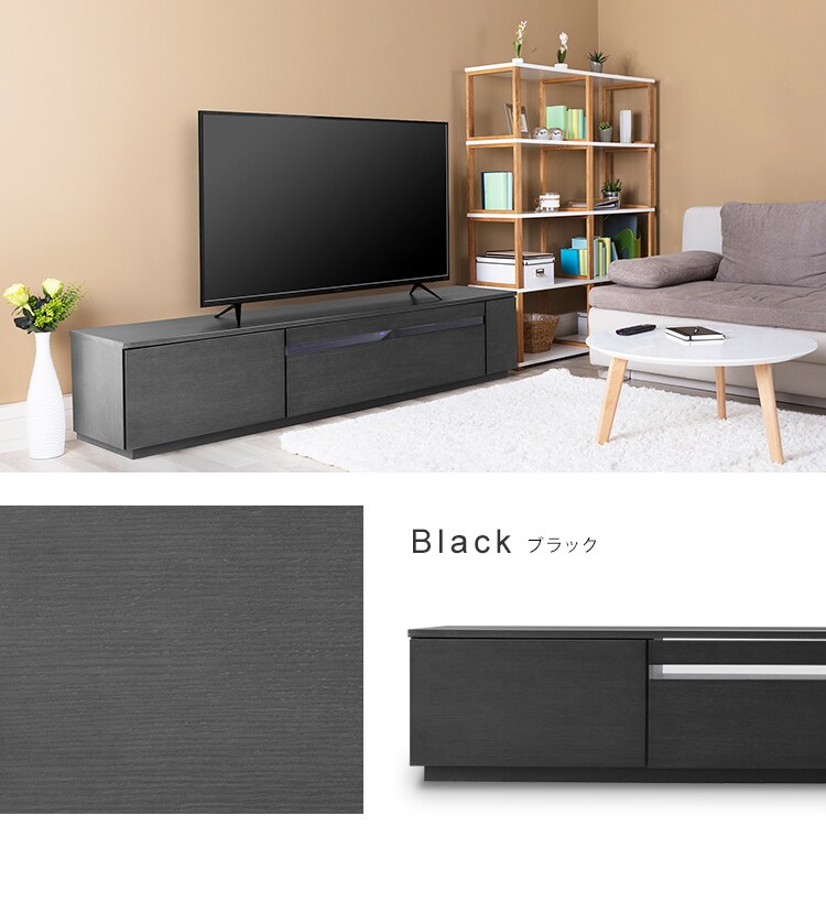 【完成品】ボックステレビ台 170cm (ガラス扉付き) BTS-GD170UF 全2色9