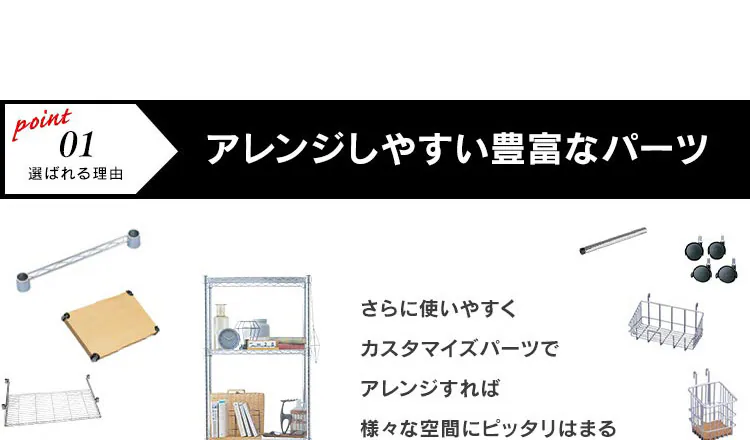 スチールラック 幅61cm メタルラック 3段 キャスター付き SE-6009 (ポール直径25mm・棚板3枚)2