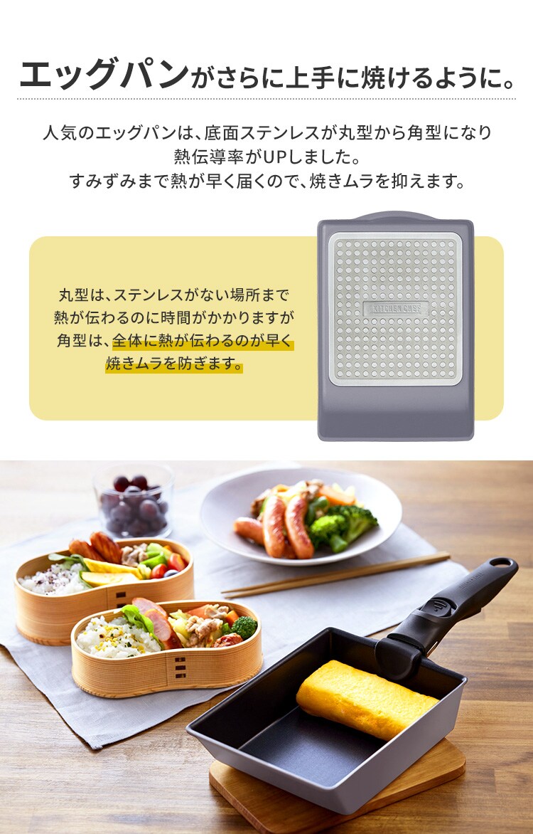 【訳あり】フライパン 12点セット IH ガス火 ダイヤモンドコートパンD-plus DCI-S12S スレートグレー 7