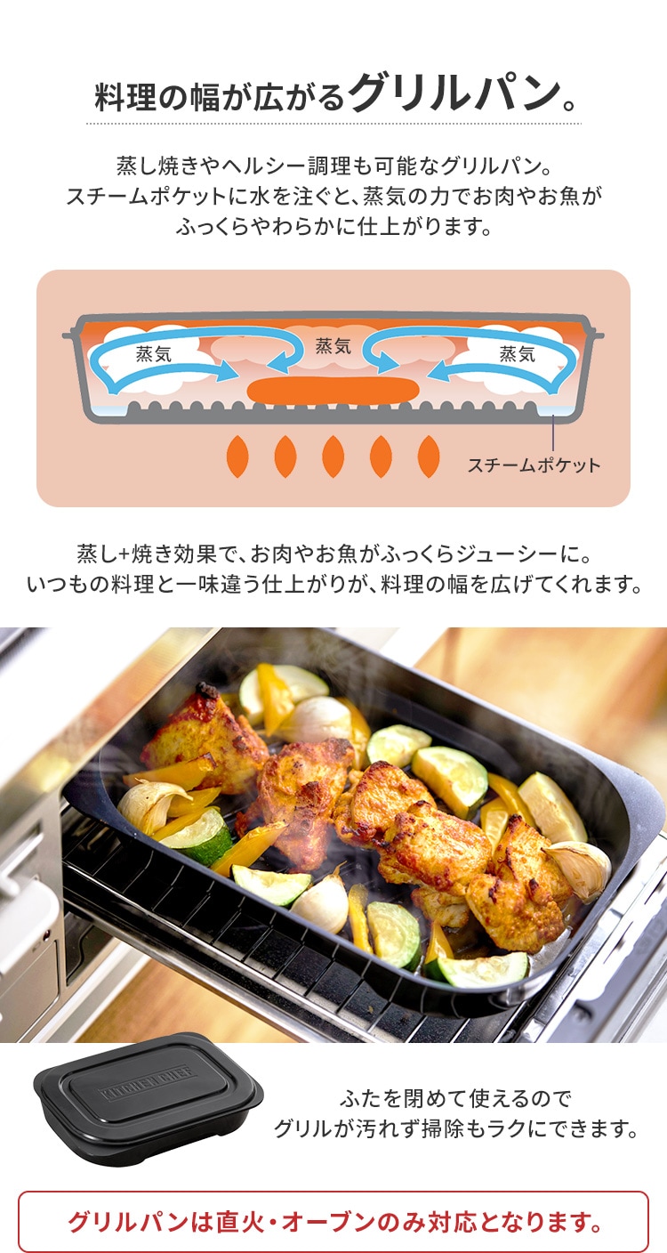 ダイヤモンドコートパンD-plus 9点セットグリルパン付き ガス火用