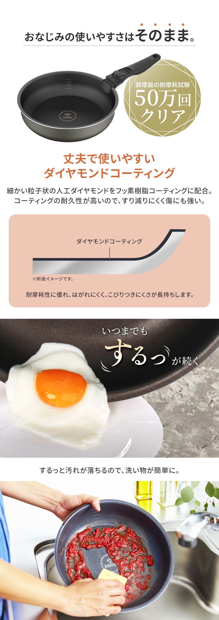ダイヤモンドコートパンD-plus 9点セットグリルパン付き ガス火用