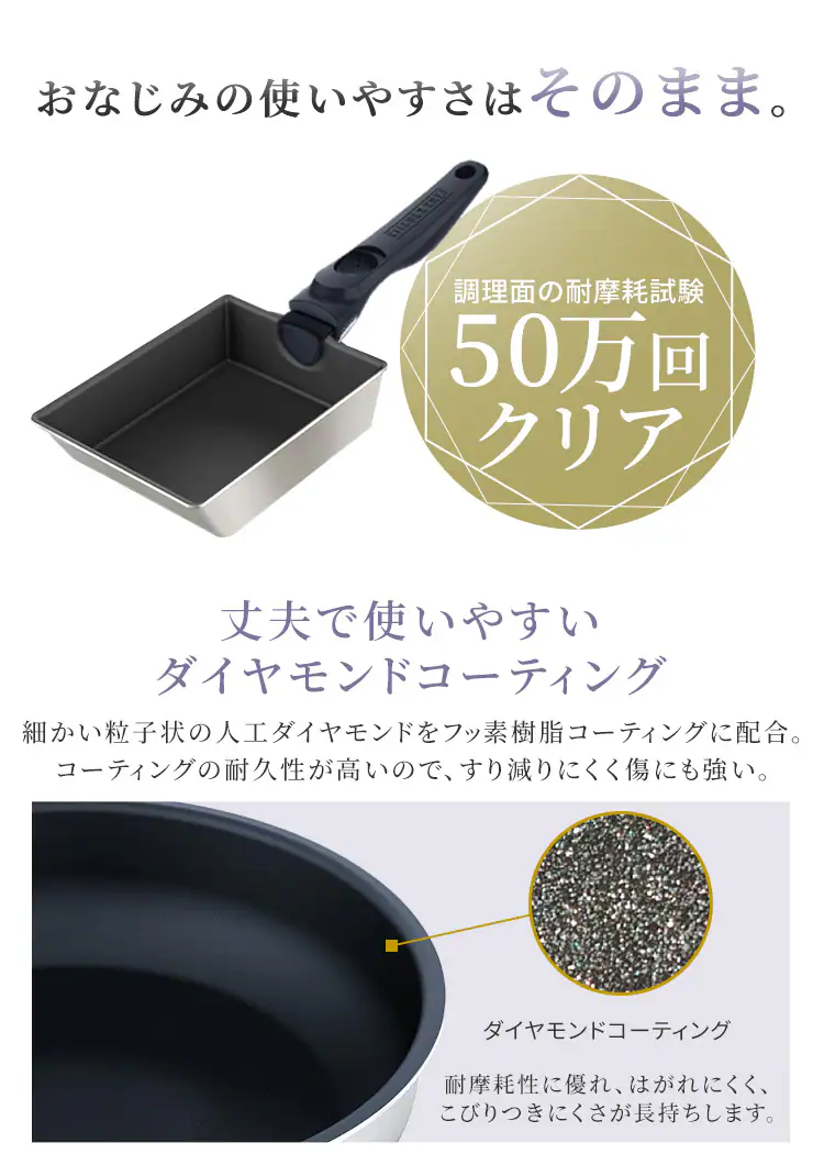 フライパン 卵焼き IH/ガス火対応 ダイヤモンドグレイス エッグパン DG-SE ブロンズ6