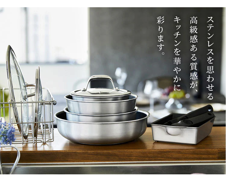 フライパン セット ih 深型 単品 26cm 3点セット アイリスオーヤマ 高級感 フライパンセット シルバー 蓋 ガラス蓋 外せる ハンドル DG-S PDG-SG 5
