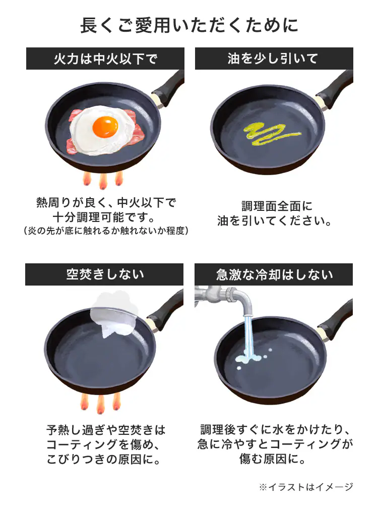 フライパン 卵焼き IH/ガス火対応 ダイヤモンドコートパン エッグパン PDCI-TE メタリックバーミリオン5