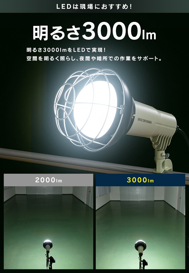 投光器３０００ｌｍ LWTL-3000CK G537422│アイリスプラザ│アイリスオーヤマ公式通販サイト